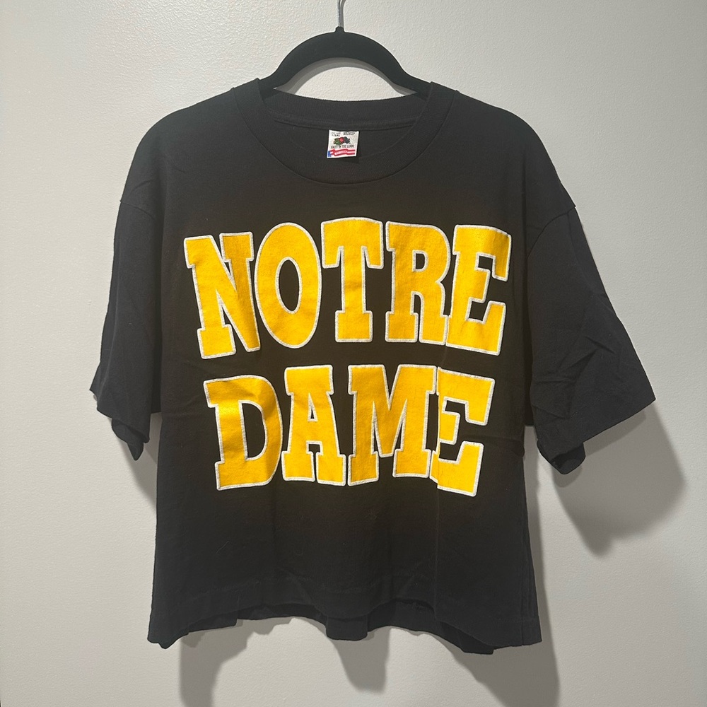 Vintage Notre Dame Crop Top
